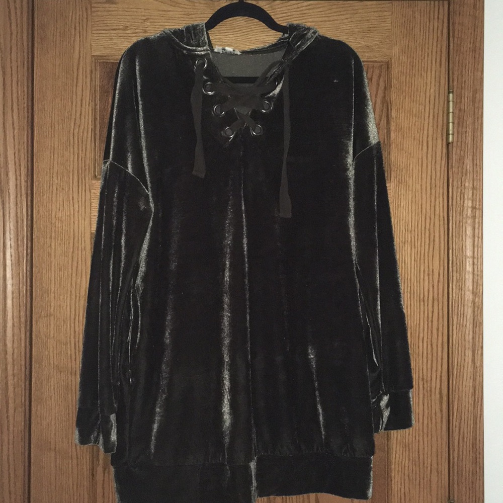 Umgee Velour Hoodie Brand New With Out Tags